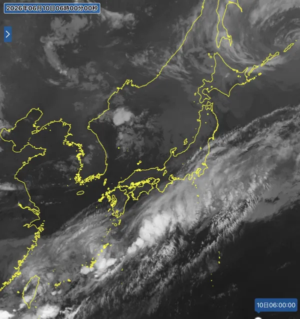 2026年6月10日6時の日本周辺の衛星赤外画像
