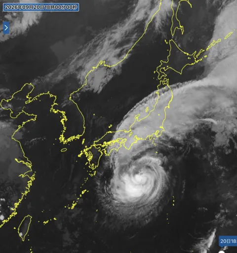 2026年9月20日18時の日本周辺の衛星赤外画像
