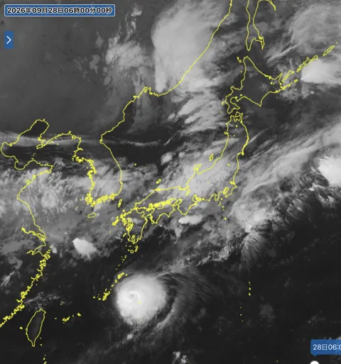 2026年9月28日6時の日本周辺の衛星赤外画像