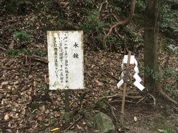水鏡の説明書きの写真