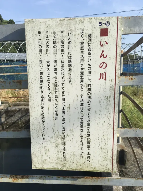 いんの川の説明看板