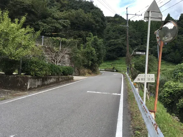 鳥羽院山荘入り口の看板