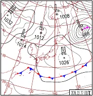 3月22日9時の地上天気図