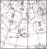 3月23日9時の地上天気図