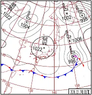 3月24日9時の地上天気図