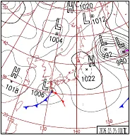 3月25日9時の地上天気図