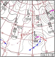 3月26日21時の地上天気図