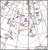 3月29日9時の地上天気図