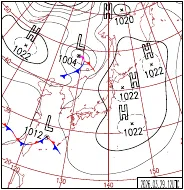 3月29日21時の地上天気図