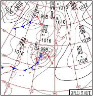 3月31日9時の地上天気図