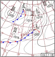 3月31日21時の地上天気図