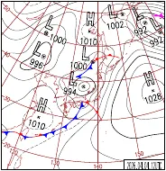 4月4日21時の地上天気図