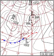 4月7日9時の地上天気図