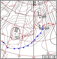 4月7日21時の地上天気図