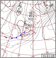 4月10日9時の地上天気図