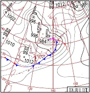 4月10日21時の地上天気図