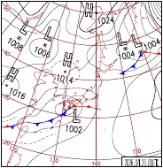 4月23日9時の地上天気図