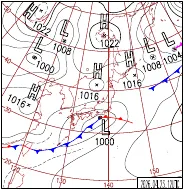 4月23日21時の地上天気図