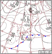 4月26日21時の地上天気図