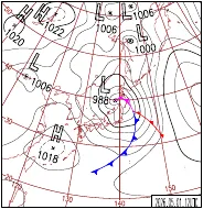 5月1日21時の地上天気図