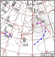 5月2日9時の地上天気図