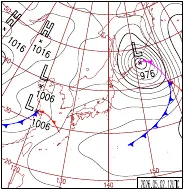 5月2日21時の地上天気図