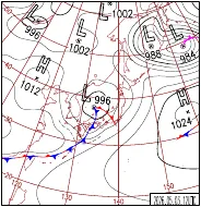 5月3日21時の地上天気図