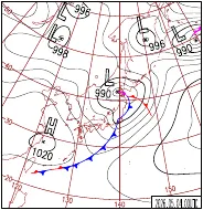 5月4日9時の地上天気図