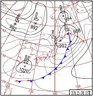 5月4日21時の地上天気図