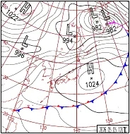 5月5日21時の地上天気図