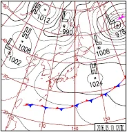 5月10日21時の地上天気図