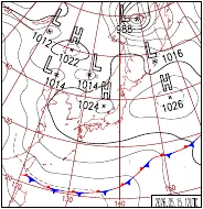 5月15日21時の地上天気図