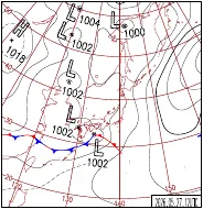 5月27日21時の地上天気図