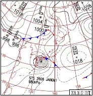 6月2日21時の地上天気図