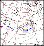 6月3日21時の地上天気図