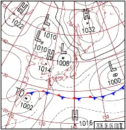 6月6日9時の地上天気図