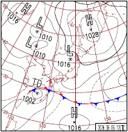 6月6日21時の地上天気図