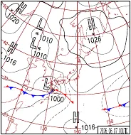 6月7日9時の地上天気図