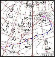 6月10日9時の地上天気図