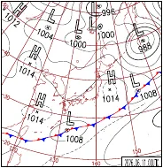 6月11日9時の地上天気図