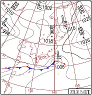 6月15日9時の地上天気図
