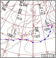 6月16日21時の地上天気図