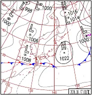 6月17日9時の地上天気図