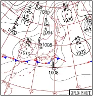 6月18日9時の地上天気図
