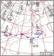 6月19日9時の地上天気図