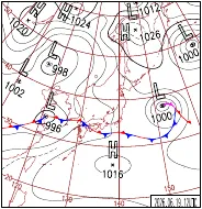 6月19日21時の地上天気図