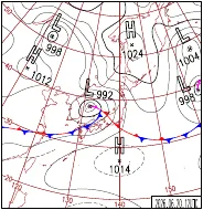 6月20日21時の地上天気図
