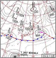 6月22日9時の地上天気図