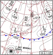 6月23日9時の地上天気図