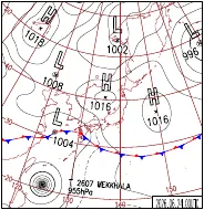 6月24日9時の地上天気図